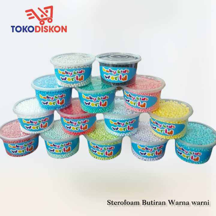 Mainan Sterofoam Butiran Warna Warni Styrofoam Streofoam Gabus Undian