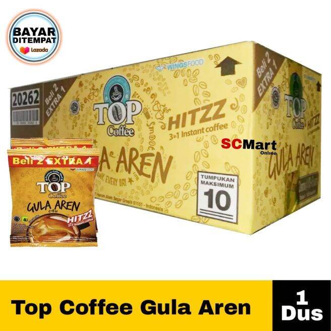 Top Coffee Gula Aren Isi Satu Karton Renteng Sachet Total