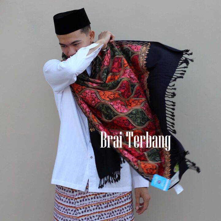 Sorban Panjang Kashmiri Shawl Habib Premium Full Bordir Orginal Almas