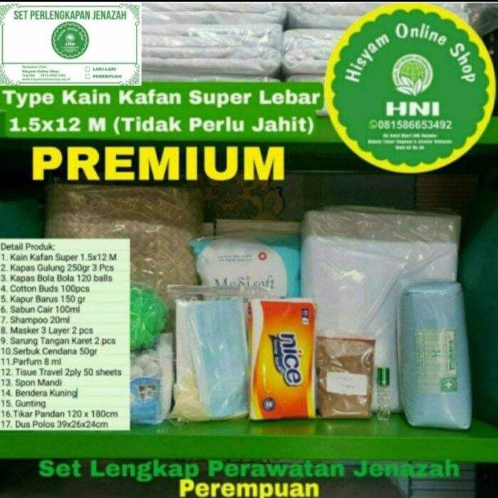 Set Lengkap Perawatan Jenazah Kain Kafan Premium Perempuan Lazada