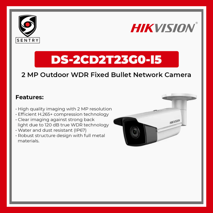 Hikvision Ds Cd T G I Mm Mp Ir Fixed Bullet Network Camera