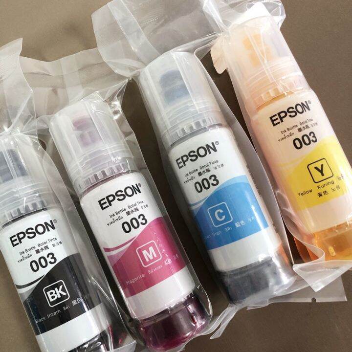 Original Epson 003 Ink Black Cyan Magenta Yellow SET L3110