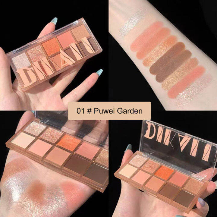 10 Warna Palet Eyeshadow Matte Berkilau Tahan Air Palet Eyeshadow Nude