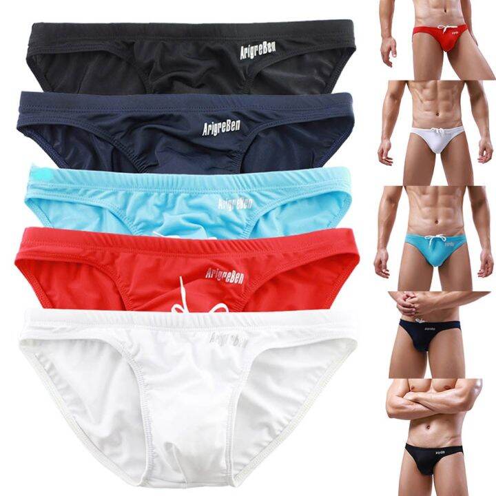 Men S Swim Shorts Cut Low Rise Bikini Brief Swimming Trunks Swim Brief