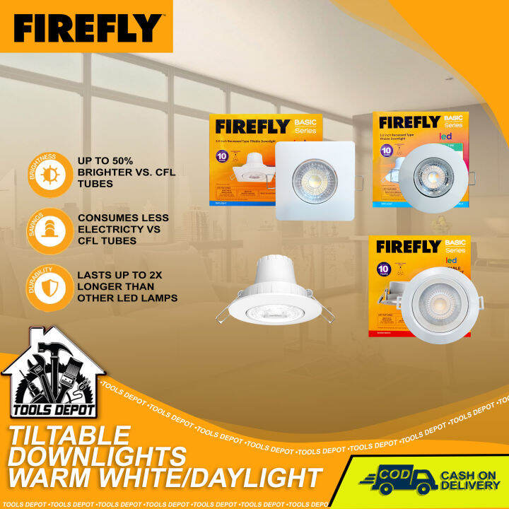 Firefly Tiltable Downlights Warm White And Daylight Lazada Ph