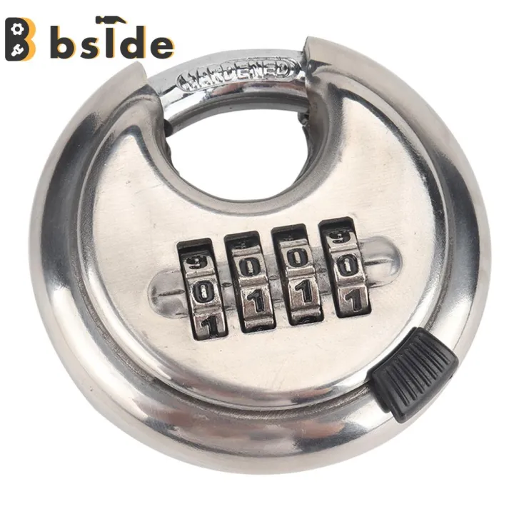 Digit Combination Discus Lock Keyless Stainless Steel Disc Padlock