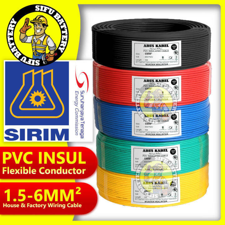 Sirim Cable Mm Pvc Insulated Wiring Cable Pure