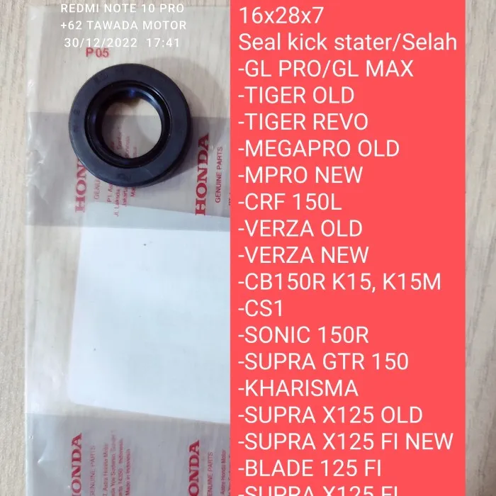 SIL SEAL SELAH ENGKOLAN SELAAN KICK STATER HONDA SUPRA GTR150R Lazada