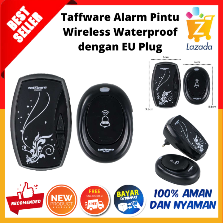 Bisa Cod Bel Pintu Rumah Bel Rumah Wireless Taffware Alarm Pintu