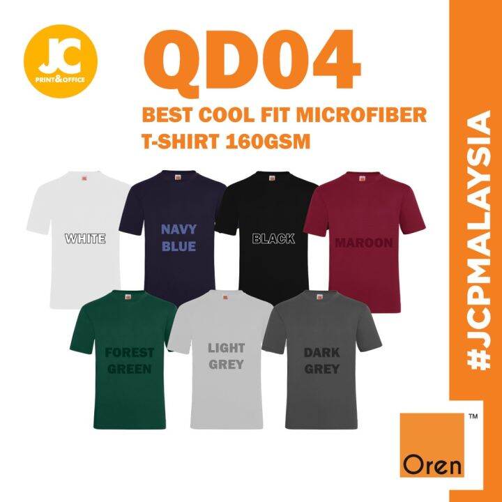 JCP X OREN SPORT QD04 160GSM Unisex Round Neck 100 Microfiber Quick