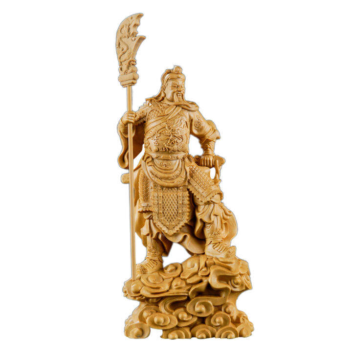 Guan Gong Statue Guan Yu Statue Wood Carving Three Kingdoms Statue