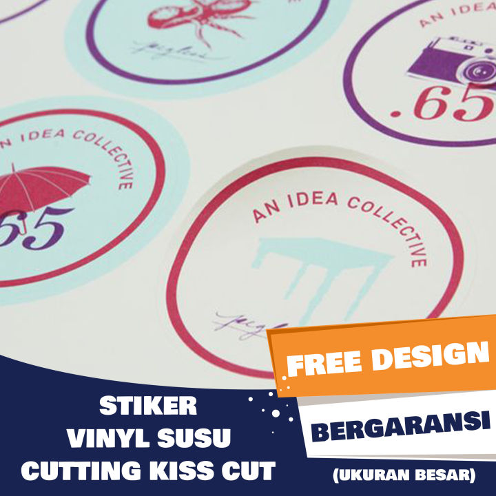 Cetak Stiker Vinyl Susu Custom Label Sticker Anti Air Kemasan Nama Logo