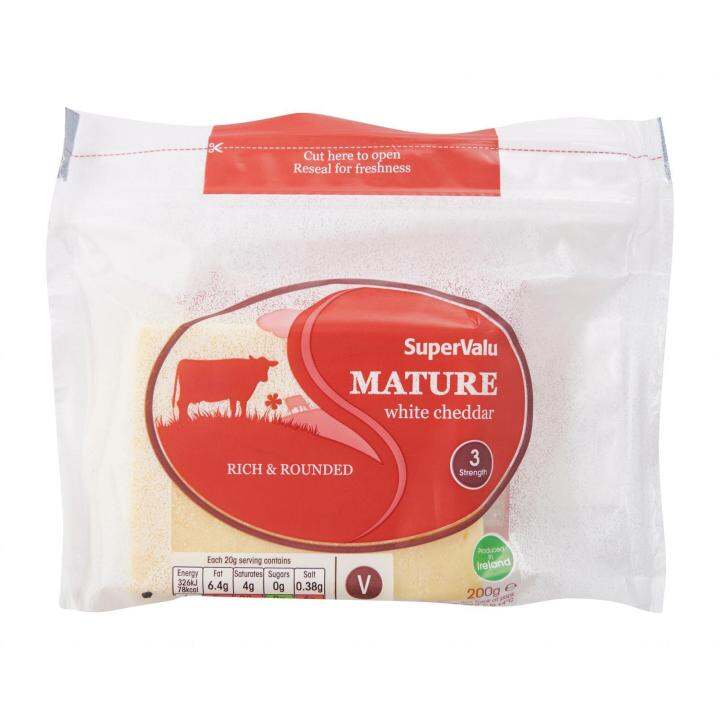 Supervalu Mature White Cheddar Cheese Block 200G Lazada Singapore