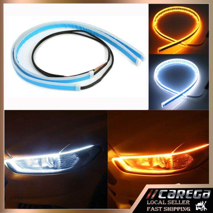 LED Daylight Stripe Car DRL Daytime Running Light Headlight Running