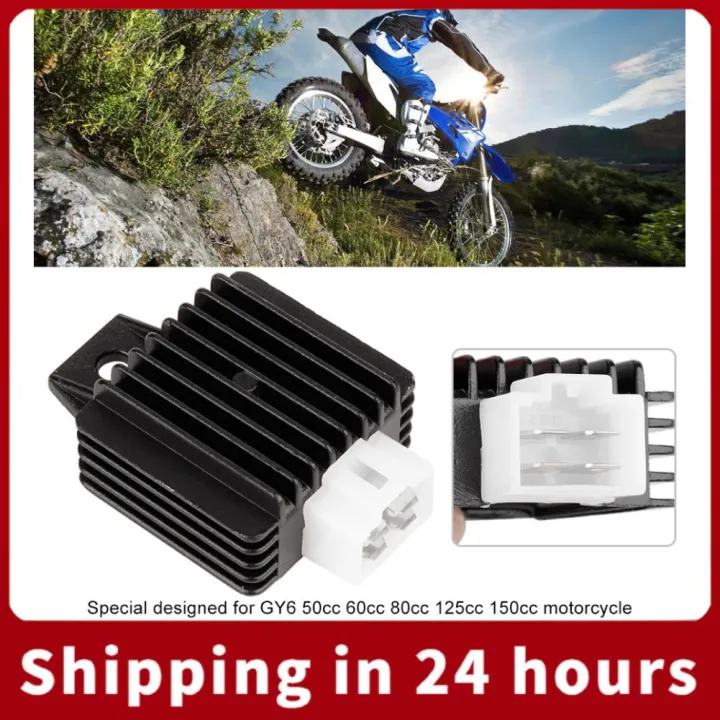 Black Aluminum Alloy V Full Wave Voltage Regulator Rectifier Fit For