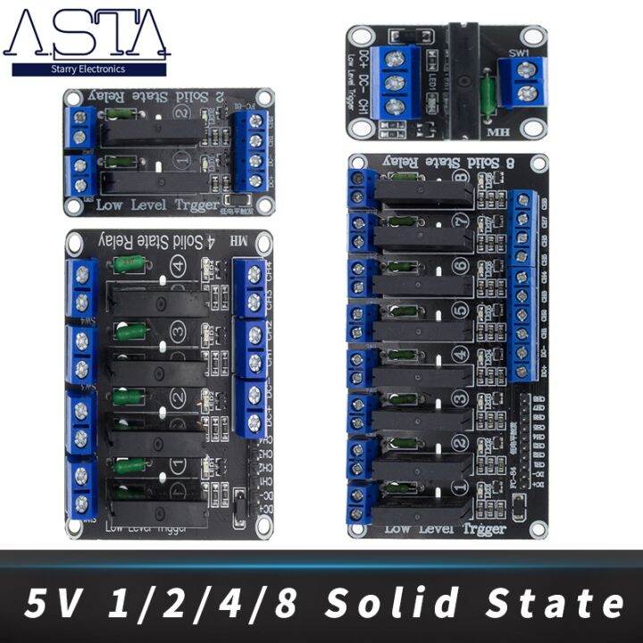 TAIYONG 1 2 4 8 Channel 5V DC Relay Module Solid State Low Level G3MB