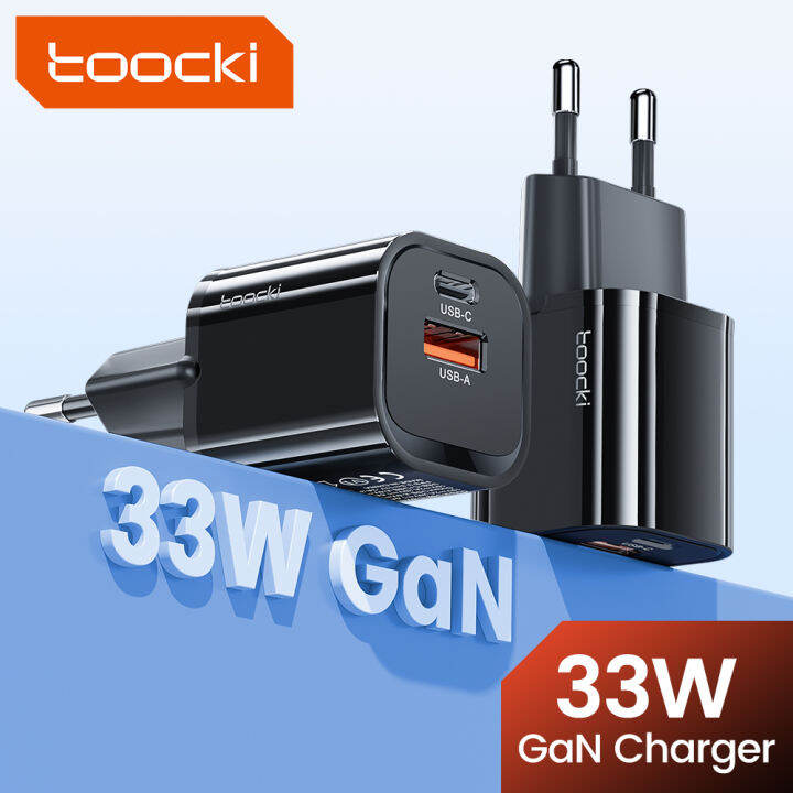 Toocki Fast Charge Wall Charger With 33W PD QC3 0 USB Dual Port