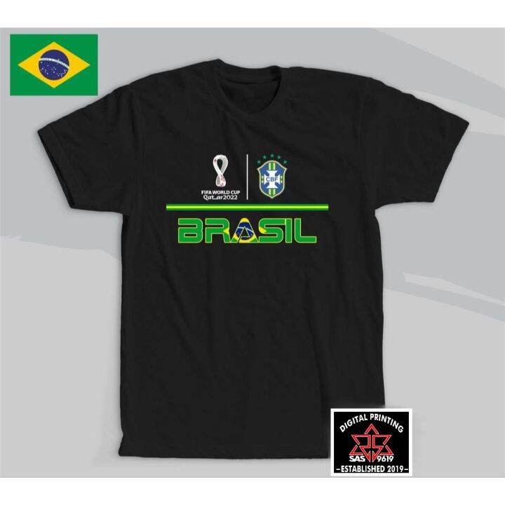 Baju T Shirt Kaos Brasil Kaos Fifa World Cup Qatar Kaos Piala