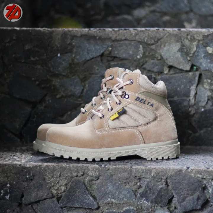 SEPATU DELTA BOOTS LOW TACTICAL CREAM WOMEN SOLE DOCMART SAFETY UJUNG