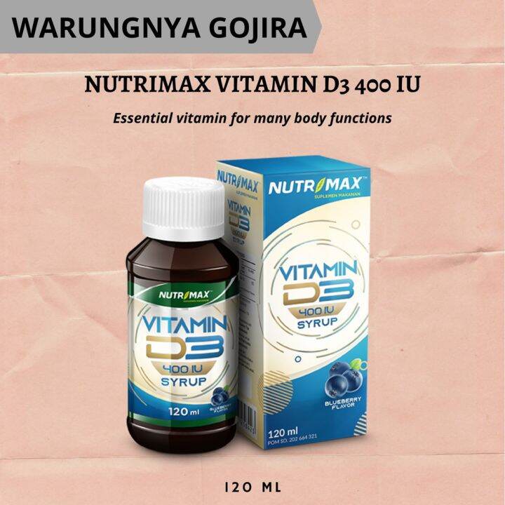 Nutrimax Vitamin D3 400 IU Syrup 120 Ml Lazada Indonesia