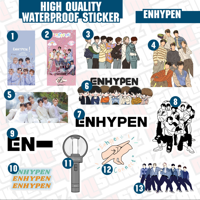 Kpop Enhypen Waterproof Sticker Lazada Ph