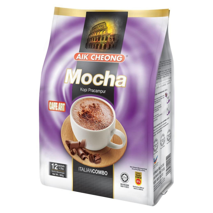 AIK CHEONG Cafe Art 3in1 300g 12 S X 25g Mocha Lazada