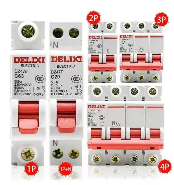 Original Delixi DZ47s Air Switch Circuit Breaker Home Dz47 60 Total