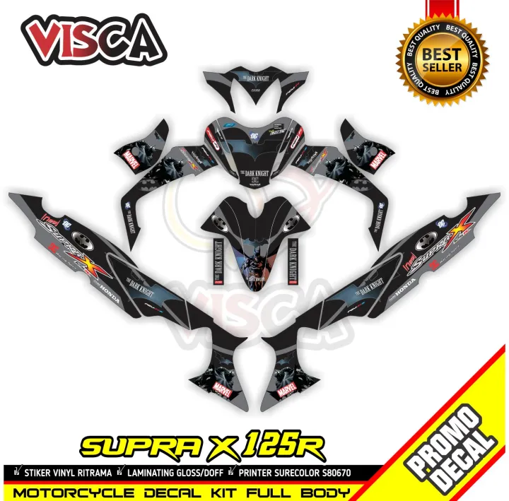 Decal Supra X 125 R Modif Keren Stiker Supra X 125 R Full Body Striping