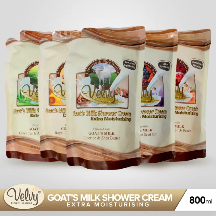 Velvy Goat S Milk Shower Cream Ml Refill All Varian Lazada Indonesia