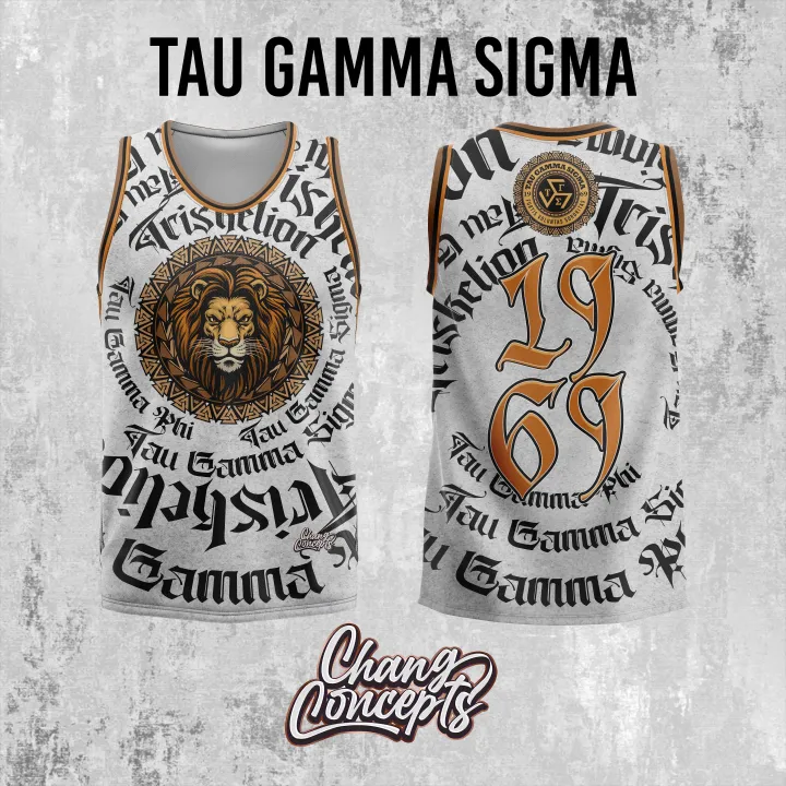 Tau Gamma Sigma Triskelion White Lion Full Sublimation Standard Cut