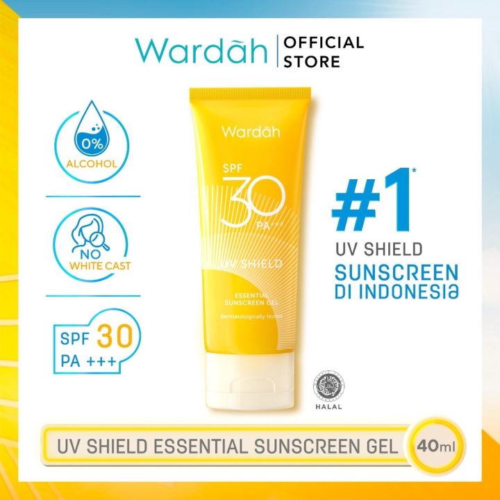 Wardah Uv Shield Essential Sunscreen Gel Spf Pa Ml Warnah