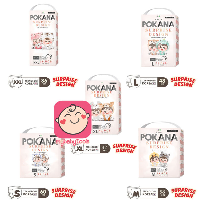 Pokana Pants Mega Pack Popok Celana S M L Xl Xxl S M