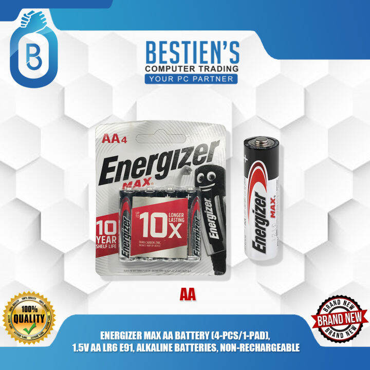 Energizer Max Aa Battery Pcs Pad V Aa Lr E Alkaline