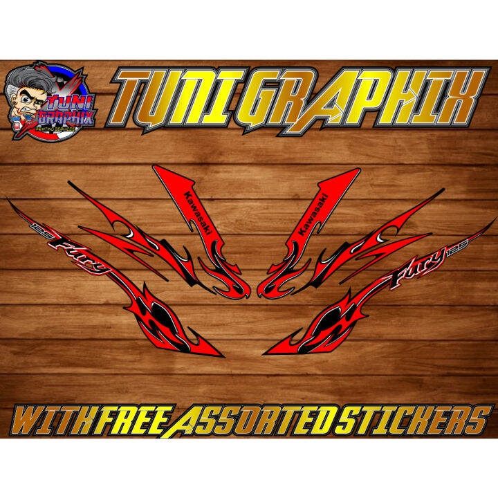 Kawasaki Fury Flame Stock Decals Lazada Ph