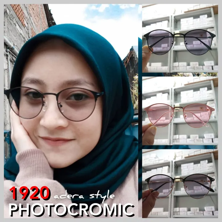 Viral Kacamata Photocromic Berubah Warna Oval Retro Trendy Masa Kini