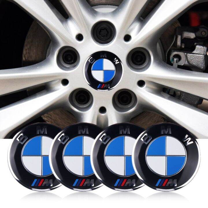 4pcs 56mm Hub Cap Car Rim Wheel Center Bmw M Logo Badge Emblem Parts