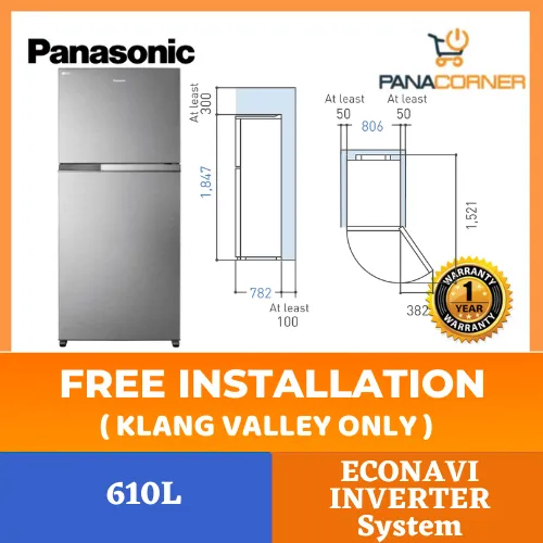 Panasonic L Inverter Door Top Freezer Refrigerator Nr Tz Bpkm