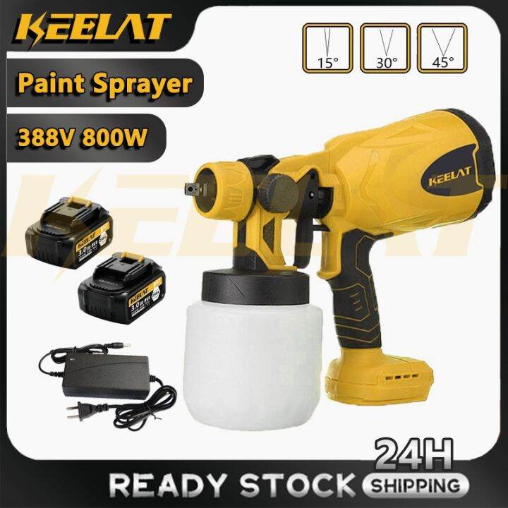 Keelat Cordless Electric Spray Gun Power Paint Sprayer Household