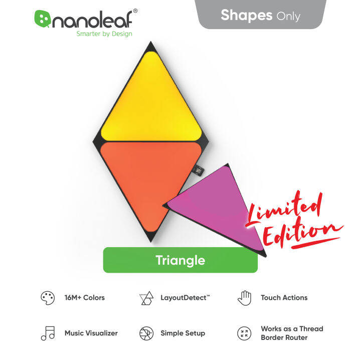 Limited Edition Ultra Black Nanoleaf Accessories Shapes Triangle