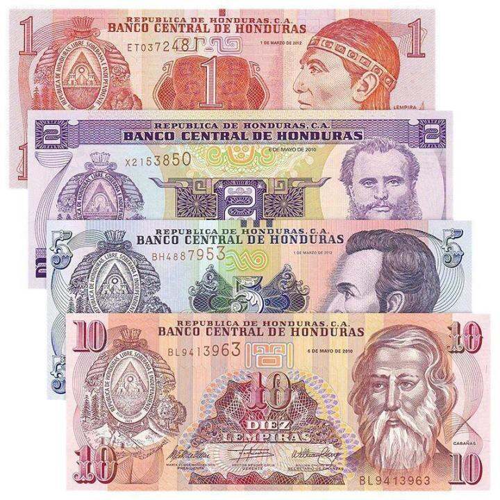 Honduras Set 5 PCS 1 2 5 10 20 Lempira Banknotes P 86 89 90 91 100