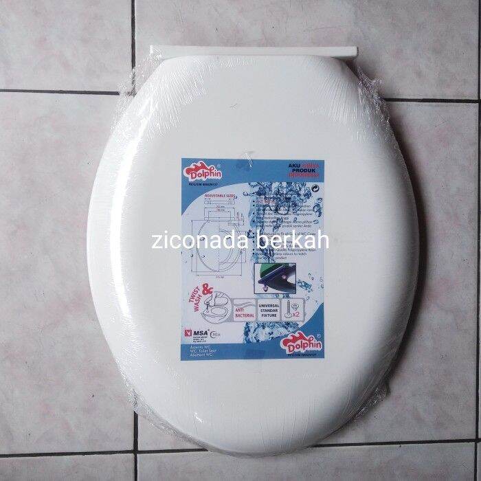 Tutup Closet Duduk Toilet Cover Pvc Model Universal Putih Semua Merk