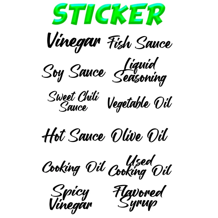 Seasoning Spice Sticker Waterproof Condiments Kitchen Stickers