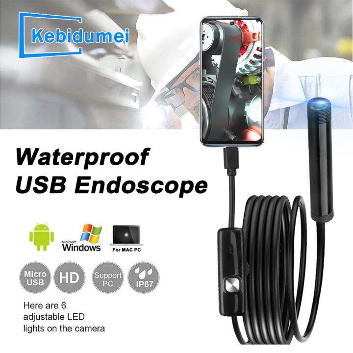 Mm Endoscope Hd Camera Mobile Borescope Inspection Endoscopic