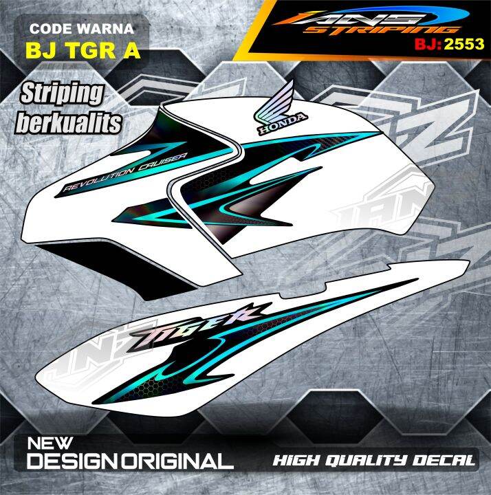 Striping Stiker Tiger Revo Variasi Hologram Striping Custom Honda