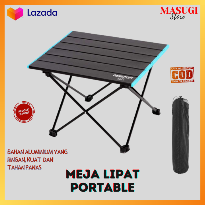 Meja Lipat Piknik Foldable Portable Aluminium TaffSPORT Lazada Indonesia