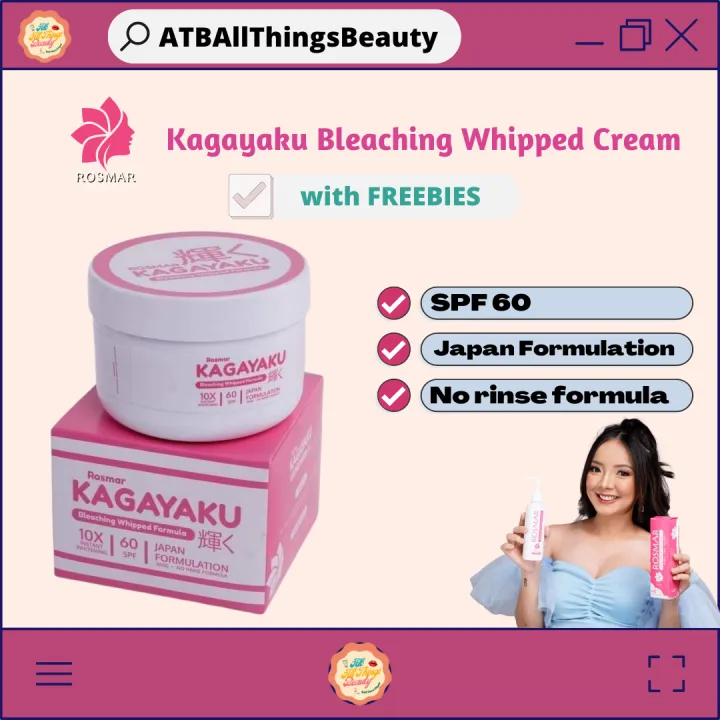 Rosmar Kagayaku Bleaching Whipped Japan Formula SPF60 Instant Whitening