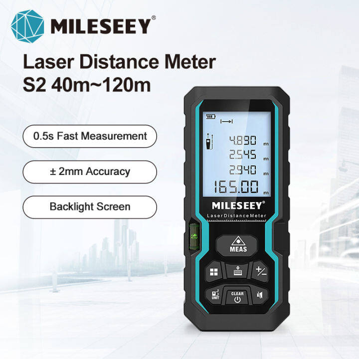 Mileseey Laser Distance Meter S6 40m 120m Laser Rangefinder With One