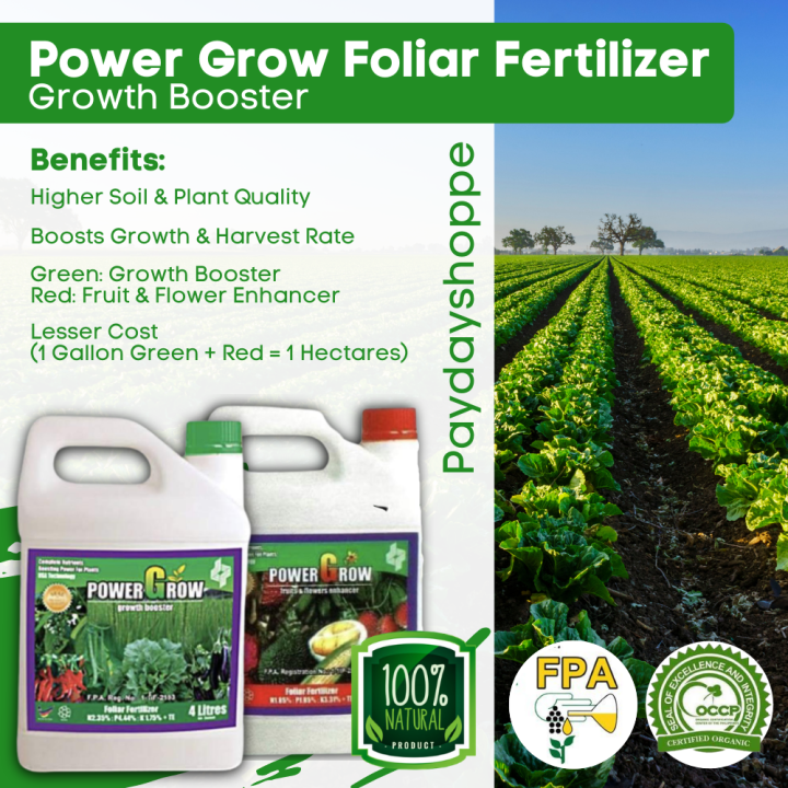 POWER GROW ORGANIC FOLIAR FERTILIZER GROWTH BOOSTER AND FRUIT FLOWER