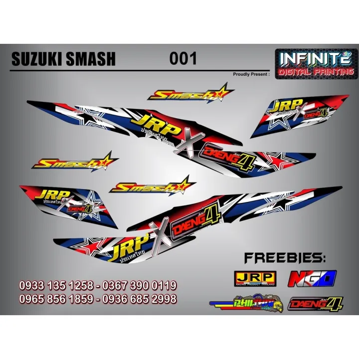 SMASH 115 JRP X DAENG DECALS WITH FREEBIES Lazada PH