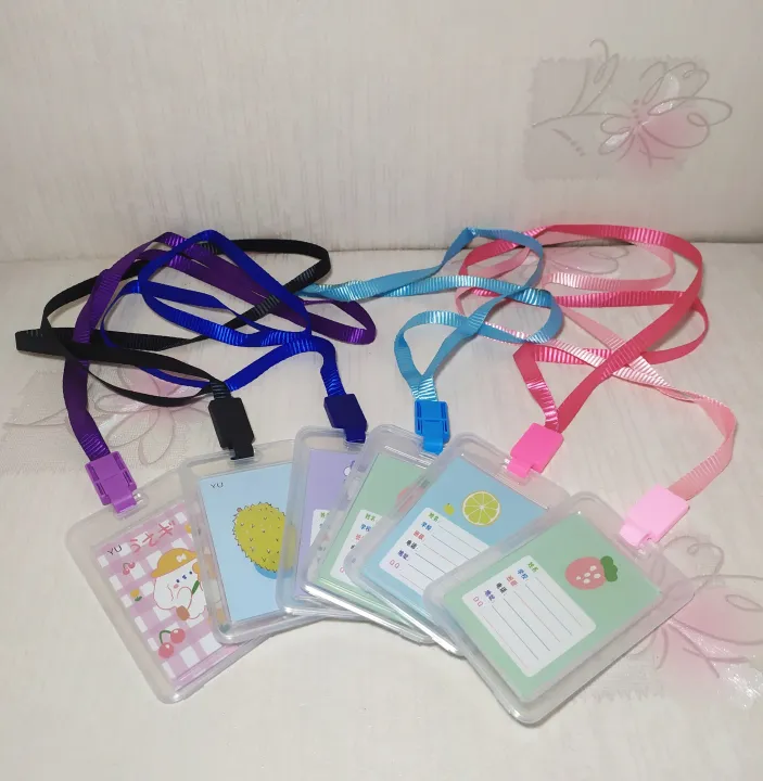 Name Tag Holder Card Bening Gantungan Id Card Kartu Nama 2 Sisi